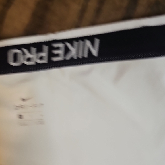 Nike Pro Women's Cream Athletic Shorts - Picture 6 of 6